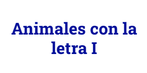 Animales con la letra I - 1Lista.com