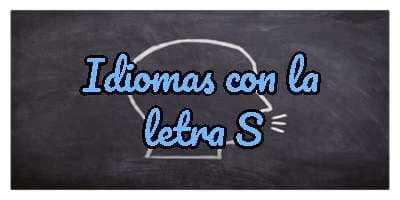 Idiomas con S