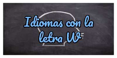Idiomas con W