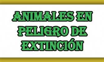 lista de Animales en peligro de extincion